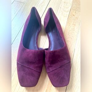 Vince Burgundy Suede Flats